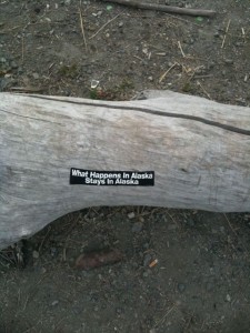 Alaskans have a sense of humor - this just off the trails